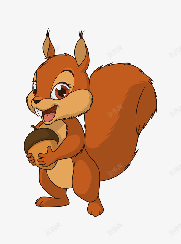手绘卡通可爱小松鼠png免抠素材_88icon https://88icon.com Q版 动漫 动画 包装设计 卡通 可爱 小松鼠 手绘