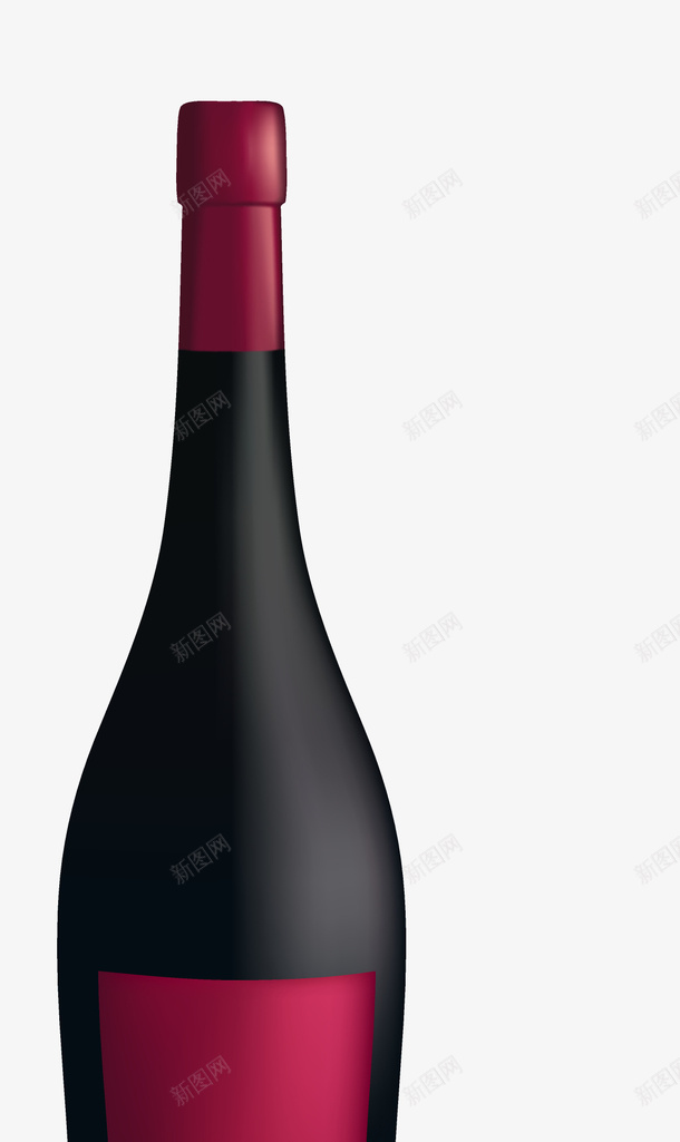 红色包装图标的红酒瓶png_88icon https://88icon.com 图标 手绘图 玻璃瓶 红酒瓶 酒类 高级红酒