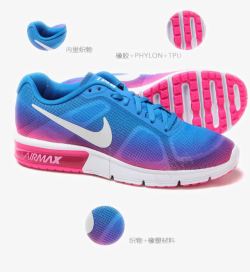 蓝色网面鞋耐克Nike运动鞋高清图片