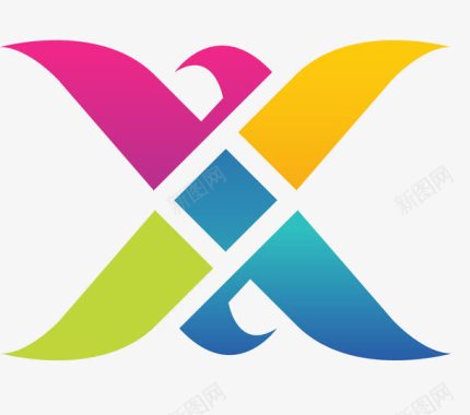 火鸡字母X商标LOGO图标图标