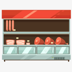 冷冻冷藏超市购物冷冻柜图标高清图片