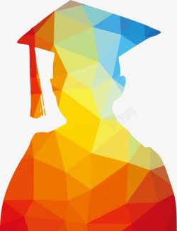 大学生毕业设计彩色立体大学毕业生高清图片