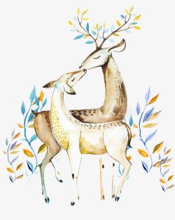 创意小鹿手绘小鹿高清图片