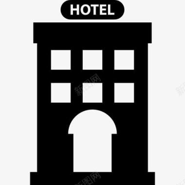 酒店鸟瞰酒店图标图标