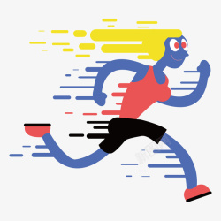 logo免费下载马拉松跑步冲刺冲向终点的黄发女矢量图高清图片