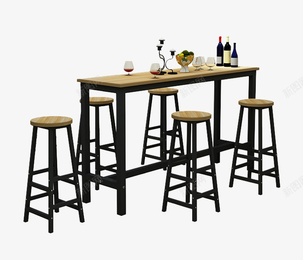 现代简约吧台png免抠素材_88icon https://88icon.com 产品实物 客厅高吧台桌 现代简约吧台 酒吧桌 铁艺家用吧台桌 长条桌 靠墙小吧台