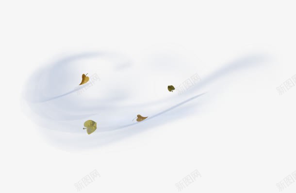 秋风卷叶png免抠素材_88icon https://88icon.com 效果 气象 秋风 落叶