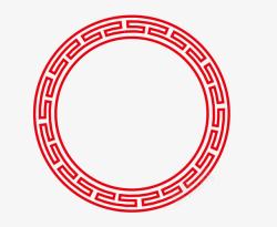 中式圆形边框素材