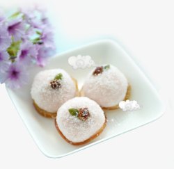 白色米糕韩式米糕高清图片