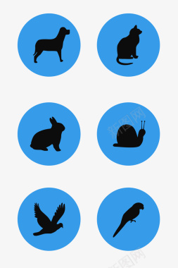 动物PNG素材简约动物图标图标