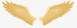 天使翼金色对称翅膀高清图片