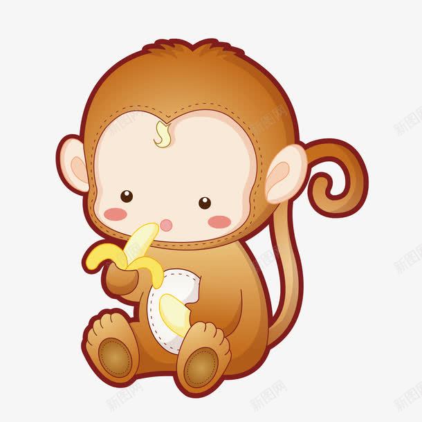 手绘吃香蕉小猴子png免抠素材_88icon https://88icon.com png免抠图 动物 卡通 可爱 吃香蕉 大香蕉大 小猴子 手绘 水彩 水果 食物