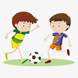 踢足球的儿童儿童玩耍踢足球矢量图高清图片