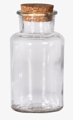 透明的软木塞玻璃瓶素材