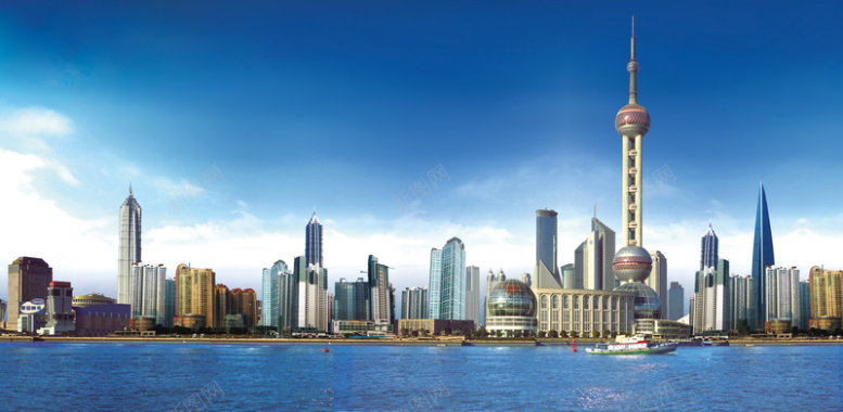 上海著名建筑PSD分层背景图背景
