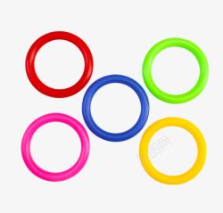 透明彩色圈圈彩色的圆形套圈圈玩具配件图高清图片