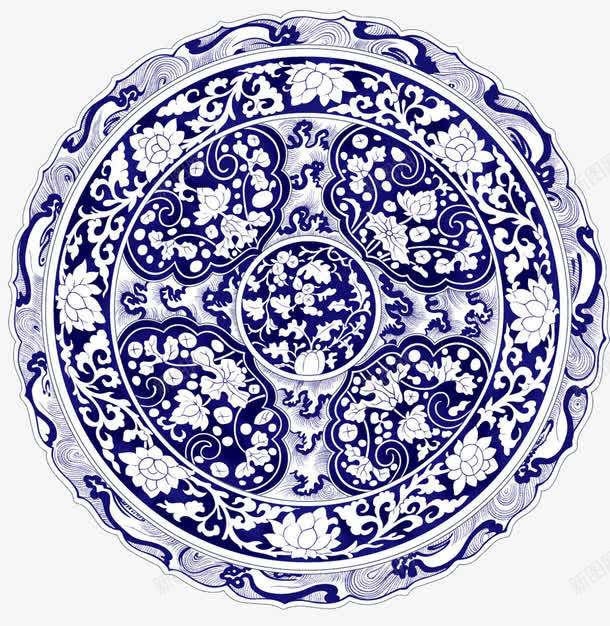 青花瓷png免抠素材_88icon https://88icon.com 复古 瓷盘 花纹 青花