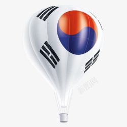 韩国国旗气球高清图片