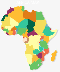 非洲拼图彩色拼图非洲地图矢量图高清图片