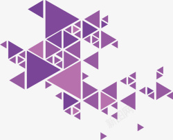 紫色三角形海报素材