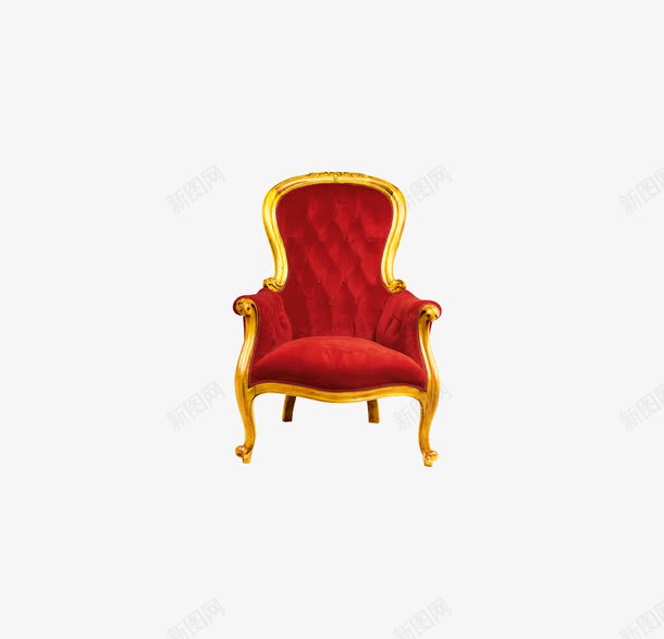 红色欧式椅子png免抠素材_88icon https://88icon.com 喜庆 展板 椅子 海报 红色