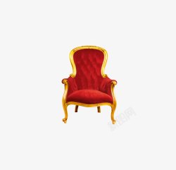 红色欧式椅子素材