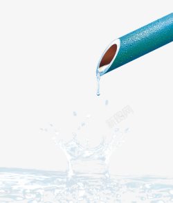 蓝色水弹钻石水流水滴高清图片