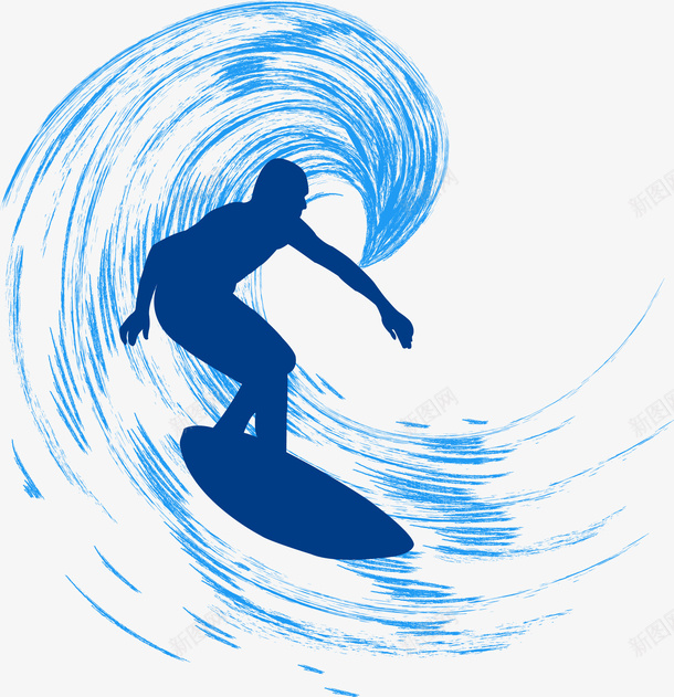 海上冲浪矢量图ai免抠素材_88icon https://88icon.com 休闲 冲浪 海水 滑板 玩耍 男人 蓝色 矢量图
