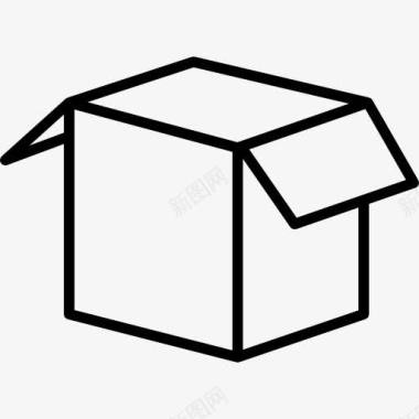 纸盒子打开盒子图标图标