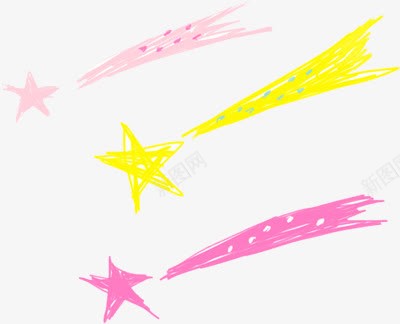 星星png免抠素材_88icon https://88icon.com 卡哇伊 卡通 可爱 手绘 星星 流星 流星飞过