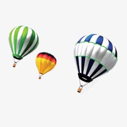 氢气球降落伞元素素材