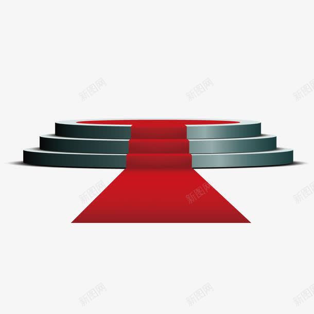 圆形舞台红色地毯png免抠素材_88icon https://88icon.com 中式地毯 圆形舞台 地毯 婚礼 红色 颁奖台