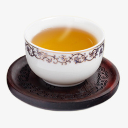 文化用具茶杯里的泡好的茶高清图片