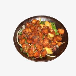 炖菜油脂土豆炖鸡铁锅炖鸡高清图片