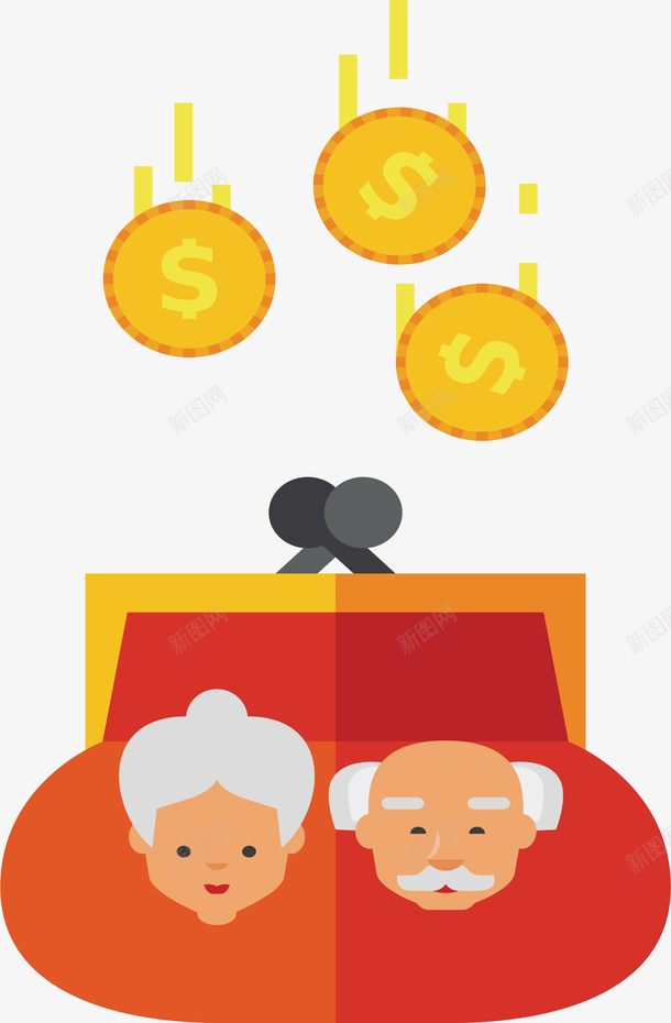 金币钱包养老金计划png免抠素材_88icon https://88icon.com 养老金 攒钱 攒钱计划 矢量png 金币存钱 钱包