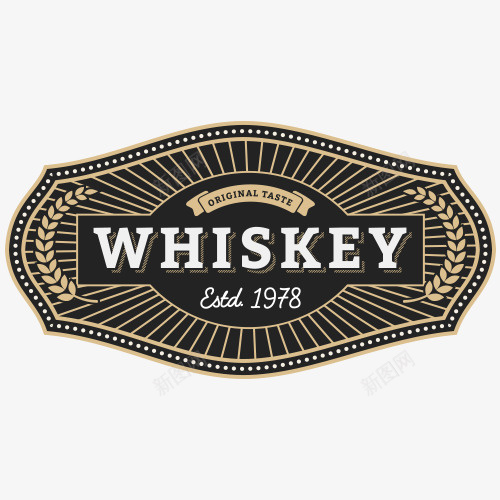 WHISKEY欧式边框矢量图eps免抠素材_88icon https://88icon.com EPS 欧式边框 英文 矢量图