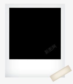 胶带边框手绘几何黑白相片纸高清图片