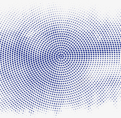 蓝色抽象波点花纹矢量图素材