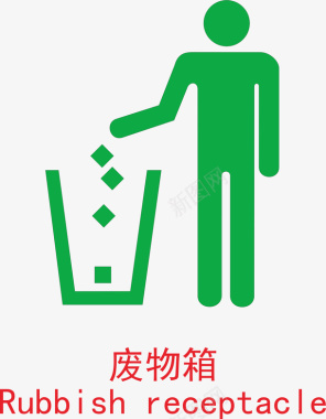 绿色环保垃圾回收元素矢量图图标图标