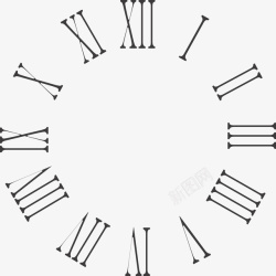 时钟素材罗马数字时钟刻度矢量图高清图片