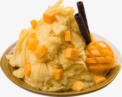 木瓜免抠素材黄色沙冰冰淇淋高清图片