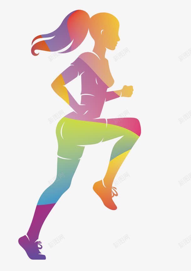 炫彩女性运动跑步人物png免抠素材_88icon https://88icon.com 健身运动 减肥运动 减脂 减脂运动 女性跑步 快跑 时尚 炫彩 竞技 跑步