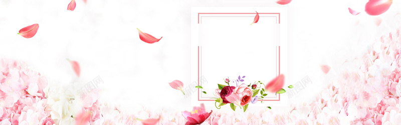 春季清新粉色化妆品海报背景背景