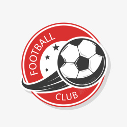 足球队旗可修改足球徽章图标高清图片