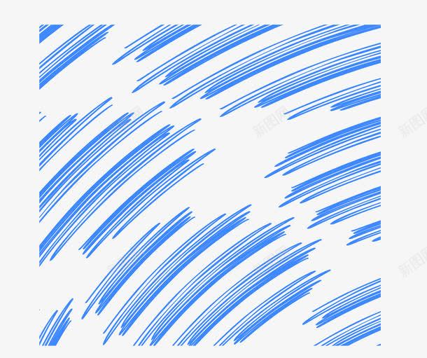 蓝色几何线条背景png免抠素材_88icon https://88icon.com 扁平化 抽象 涂鸦 线条 蓝色