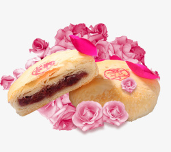 美味饼干的诱惑云南鲜花饼美味零食高清图片
