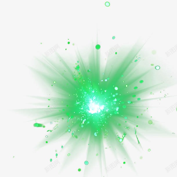 爆炸形绿光png免抠素材_88icon https://88icon.com 光效 发光体 爆炸动画 碎片 绿色