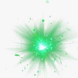 绿色发光珠子爆炸形绿光高清图片
