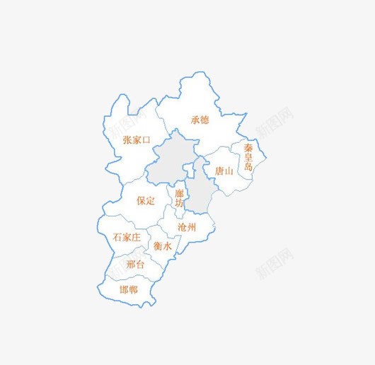 河北省城市png免抠素材_88icon https://88icon.com 名称 地图 形状 文字 标注 模块 河北地图