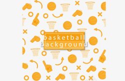 橙色篮球橙色篮球元素无缝背景高清图片